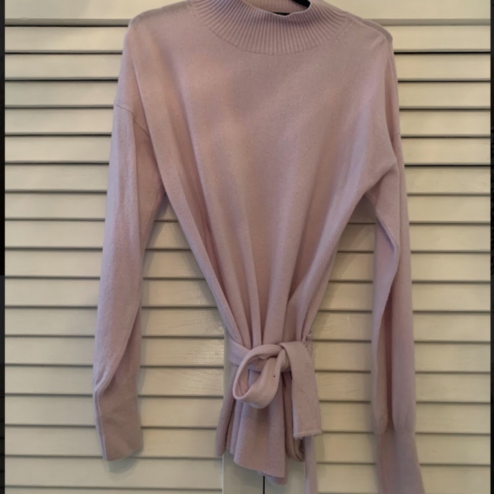 Club Monaco Cashmere Pink Belted Sweater